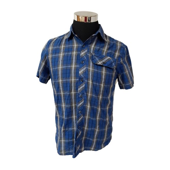 Realtree Other - Realtree Mens Small Blue stripe Short Sleeve Button Up Shirt
